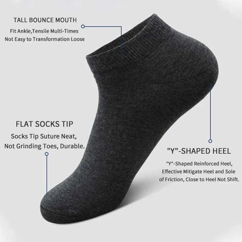 5 Pairs Unisex Casual Plain Co - No Show Sock Women review and price