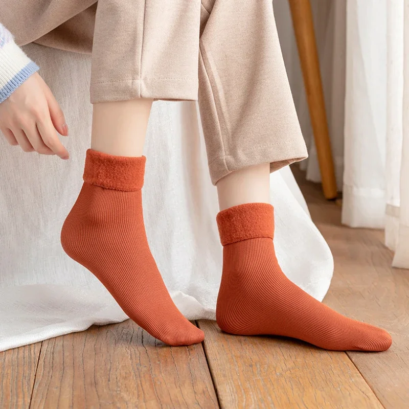 1-4Pairs  Warm Fleece Lined Mi - Boot Sock Slouchy review and price