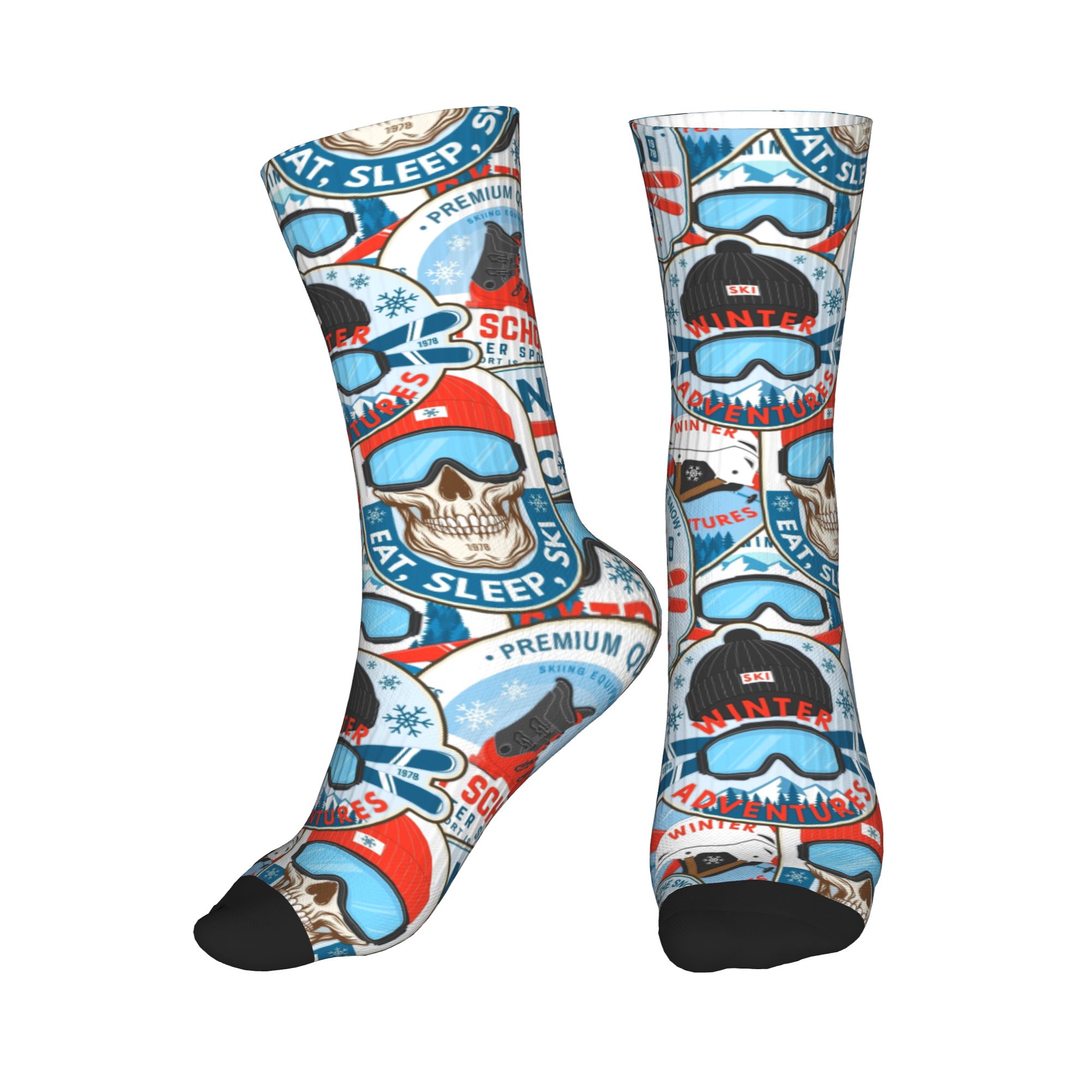 Vintage Red Blue Ski Club Seam - Dress Sock Men review and price
