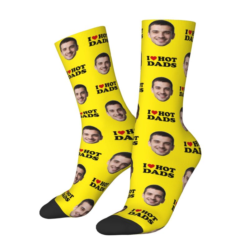 I Love Hot Dads Custom Dress S - Dress Sock Men review and price