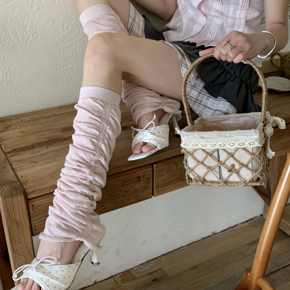 Pink Ruffle Bubble Slouchy Leg - Boot Sock Slouchy review and price
