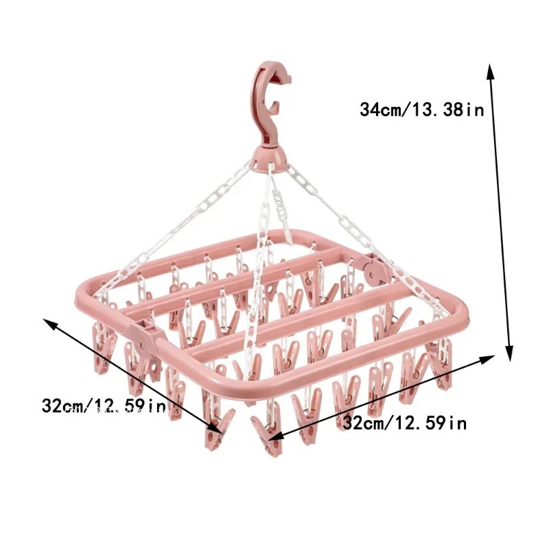 32 Clips Folding Clothes Dryer - Sock Organizer Tray review and price