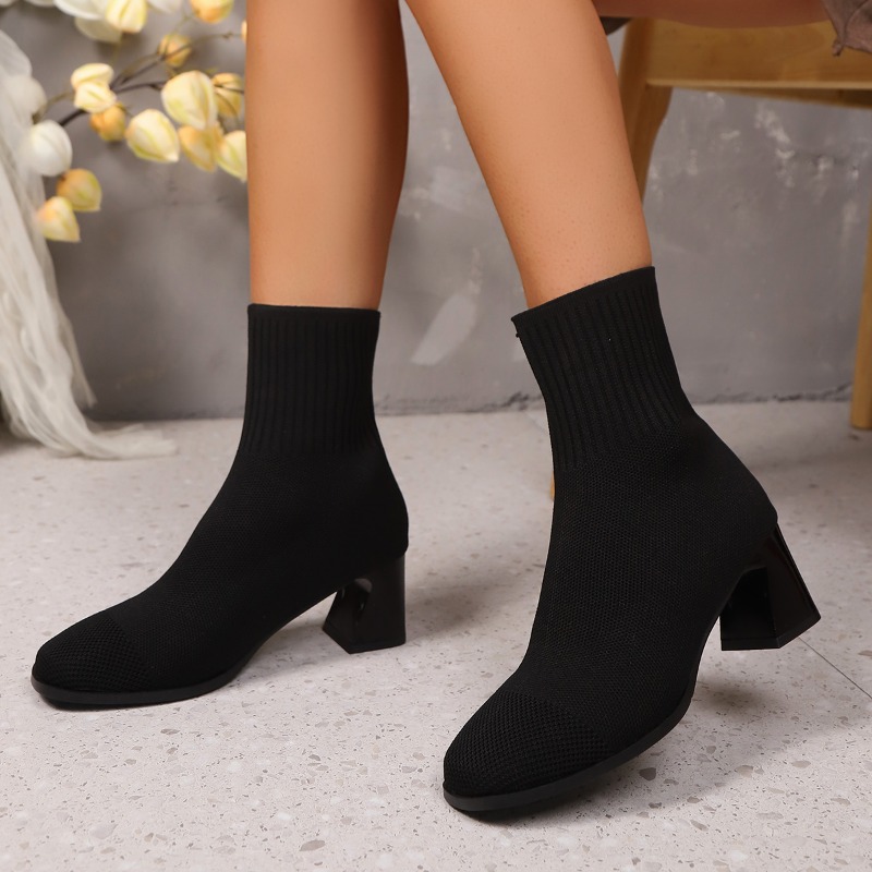 Women's Ankle Boots Knitted He - No Show Sock Women review and price