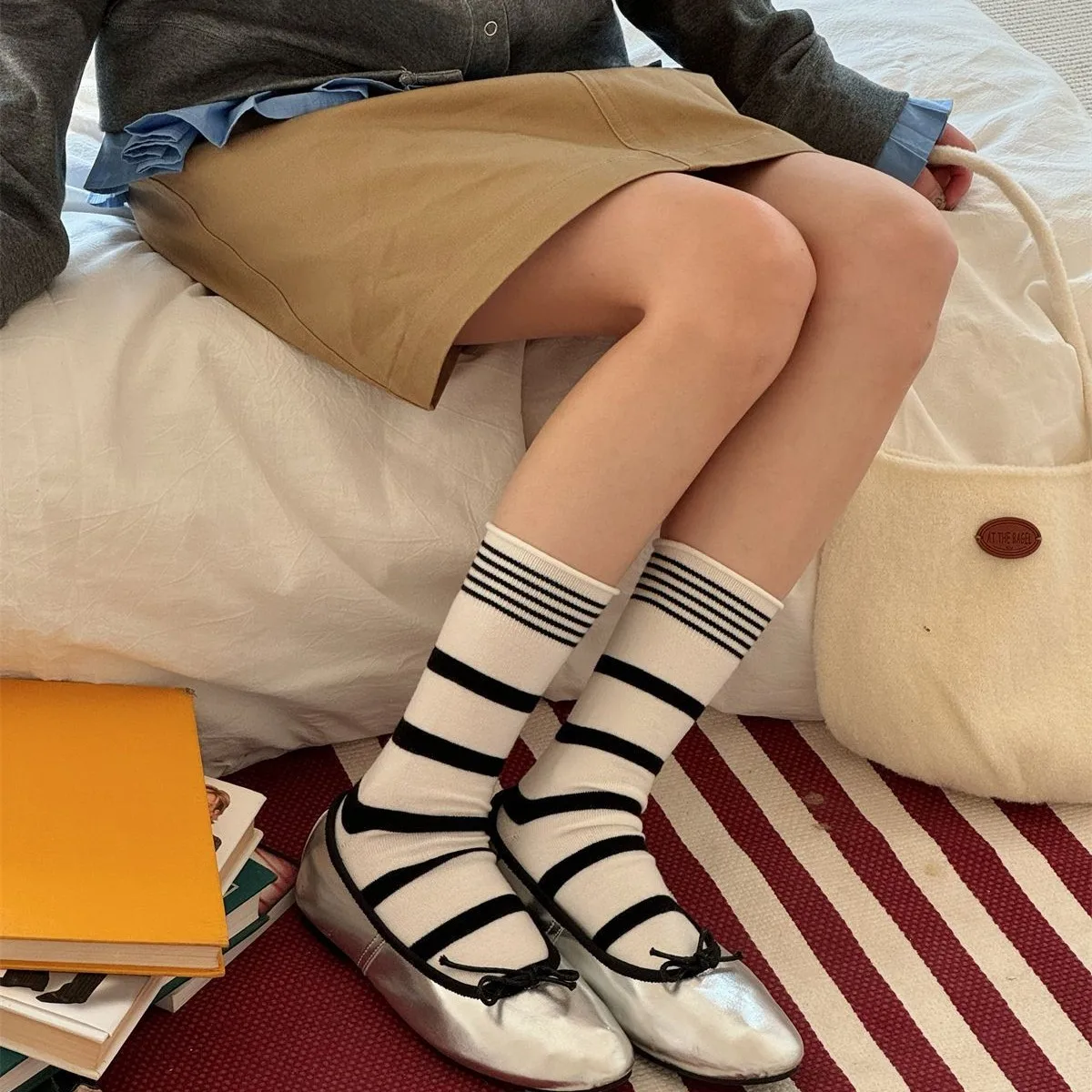Korean Winter Striped Wool Sil - Silk Sock Bamboo review and price