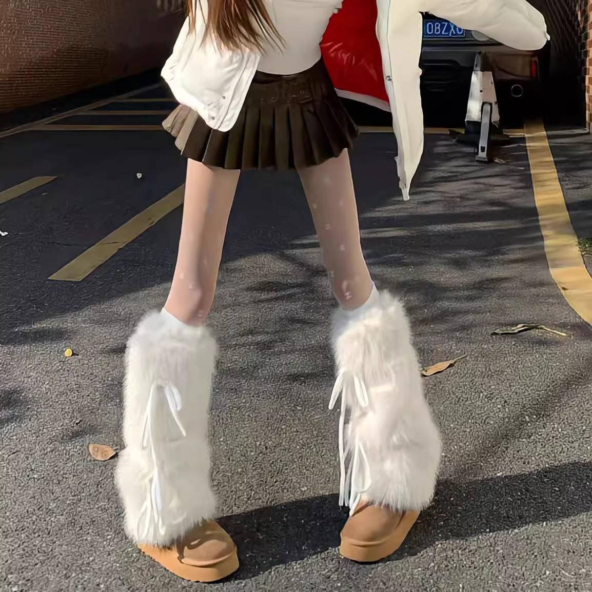 Faux Fur Leg Warmers for Women - Boot Sock Slouchy review and price
