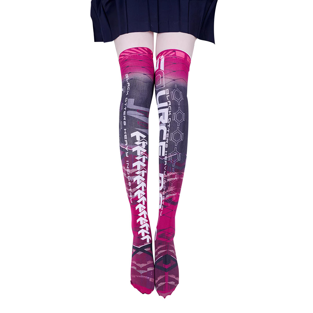 Anime Game Robot AI Mech Stock - Knee High Sock Women review and price